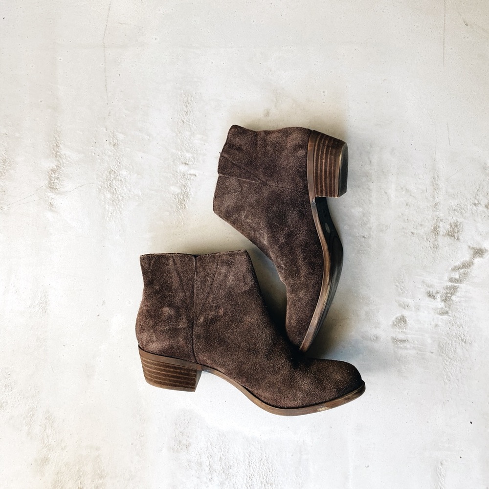 Lucky Brand Brown Suede Ankle Boots